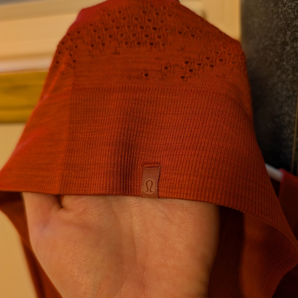 lululemon athletica Orange Crew Neck Top - Picture 2 of 3